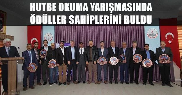 Hutbe Okuma Yarışmasında Ödüller Sahiplerini Buldu