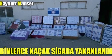 Binlerce kaçak sigara ele geçirildi