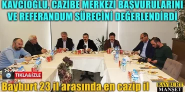 Kavcıoğlu, Bayburt 23 İl arasında En cazip il