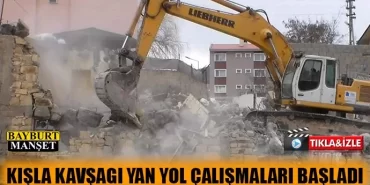 Kışla kavşağı yan yol çalışmaları başladı