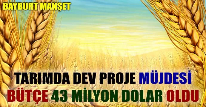 Tarımda Dev Proje 43 Milyon Dolar Oldu