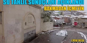 Su tahlil sonuçları açıklandı