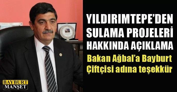 Sulama projeleri Bayburt tarımına değer katacak