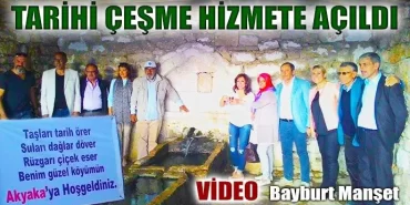 Tarihi Çeşme Hizmete Açıldı