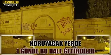 Tarihi kışla çeşmesini bu hale getirdiler