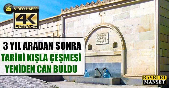 Tarihi Kışla Çeşmesi Yeniden Can Buldu (4k ultra hd video)