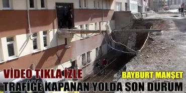 Trafiğe kapatılan yolda son durum