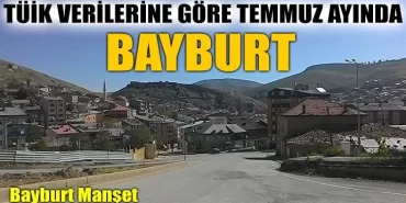TÜİK verilerine göre temmuz ayında Bayburt