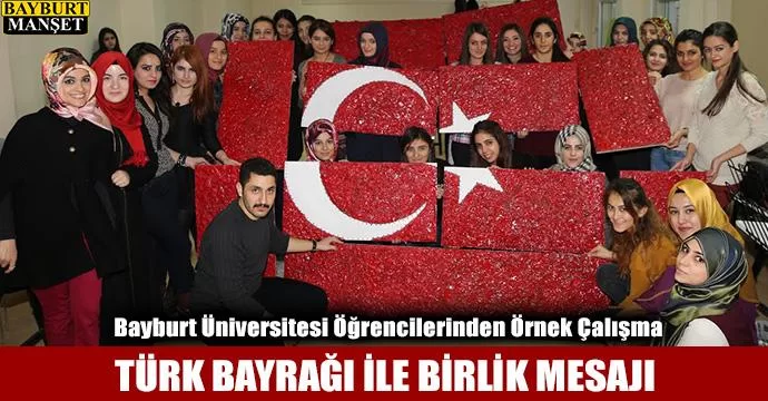 Türk bayrağı ile birlik mesajı
