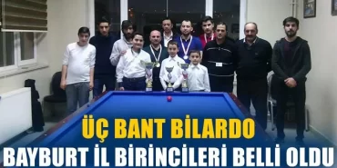 Üç Bant Bilardo Bayburt İl Birincileri Belli Oldu