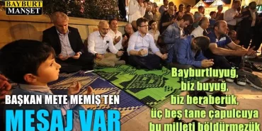 Üç beş tane çapulcuya bu milleti böldürmeyiz