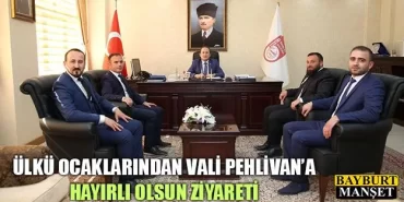Ülkü Ocaklarından Vali Pehlivan’a hayırlı olsun ziyareti