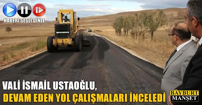 Ustaoğlu devam eden yol çalışmalarını inceledi