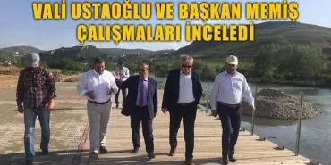 Vali Ustaoğlu ve Başkan Memiş Çalışmaları İnceledi