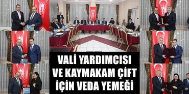 Vali Yardımcısı ve Kaymakam Çift İçin Veda Yemeği