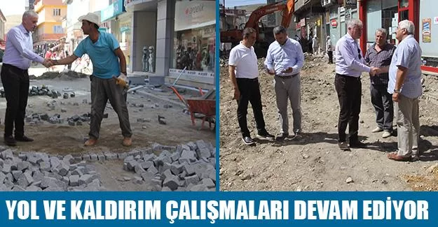 Yol ve Kaldırım Çalışmaları Devam Ediyor