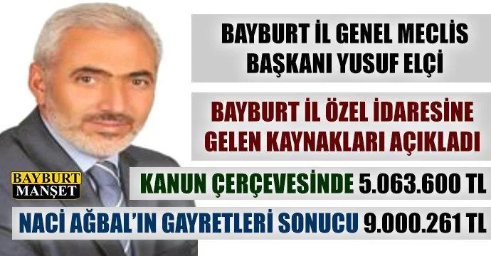 Yusuf Elçi İl özel idaresine aktarılan kaynakları açıkladı