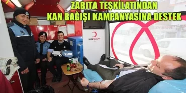 Zabıta Teşkilatından Kan Bağışı Kampanyasına Destek